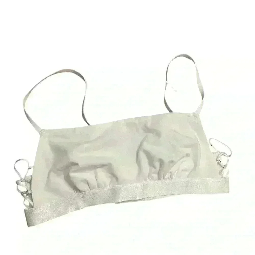 Aerie White Wireless Smooth Bralette Lace-Up Side Detail Size Medium NWT